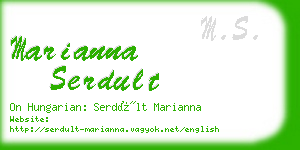 marianna serdult business card