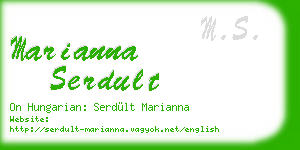 marianna serdult business card
